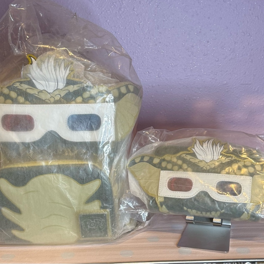 Loungefly Gremlins Stripe 3D Glasses Glow In Dark Backpack & Wallet SET